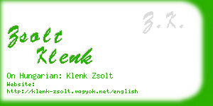 zsolt klenk business card